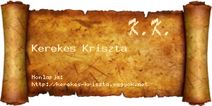 Kerekes Kriszta névjegykártya